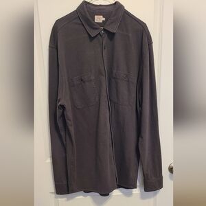 Men's Faherty Charcoal Sunwashed Knit Shirt